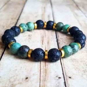 7" African Turquoise Diffuser Bracelet